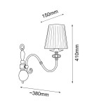 Classic wall lamps - Amplex Wall lamp Lilosa 1 - Polished brass (410 mm) 8395 - product 2