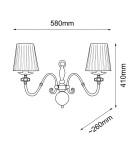 Classic wall lamps - Amplex Wall lamp Lilosa 2 - Polished brass (410 mm) 8399 - product 2