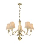 Classic chandeliers - Amplex Lilosa 5 pendant lamp - Polished brass (750 mm) 8679 - product 1