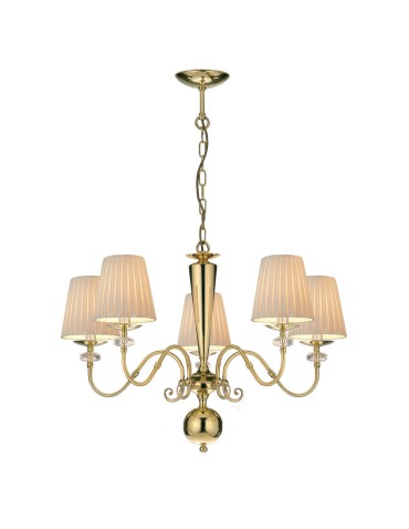 Amplex Lilosa 5 pendant lamp - Polished brass (750 mm) 8679