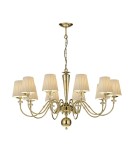 Classic chandeliers - Amplex Lilosa 10 pendant lamp - Polished brass (970 mm) 8683 - product 1