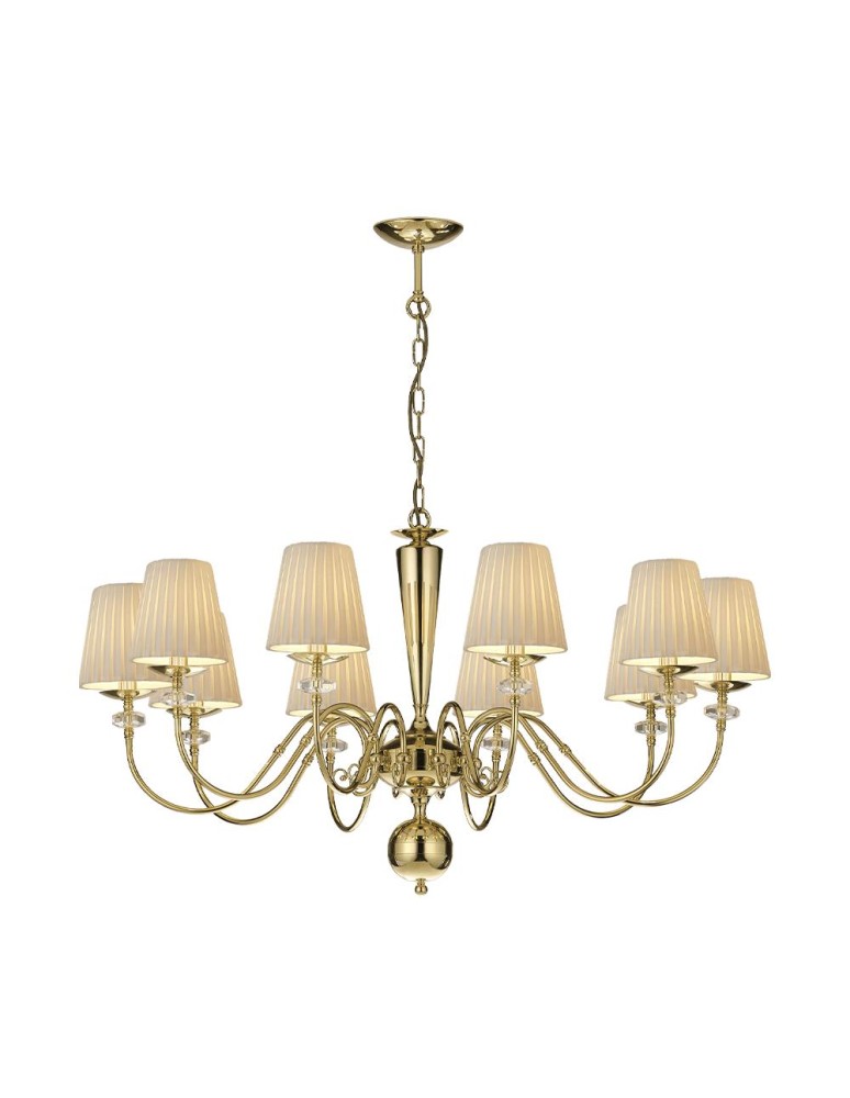 Classic chandeliers - Amplex Lilosa 10 pendant lamp - Polished brass (970 mm) 8683 - product kolory-swiatla.pl 1