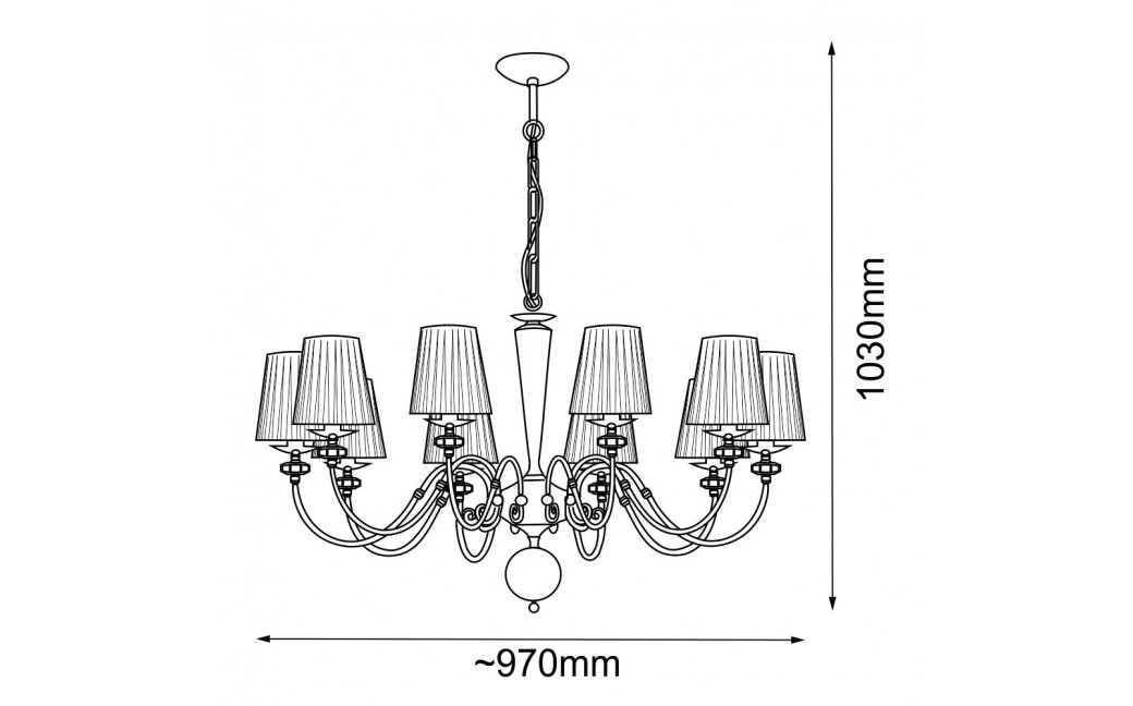 Amplex Lampa wisząca Lilosa 10 - Mosiądz polerowany (970 mm) 8683