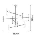 Modern pendant lamps - Amplex Livi 16 pendant lamp - Polished brass (880 mm) 8392 - product 2