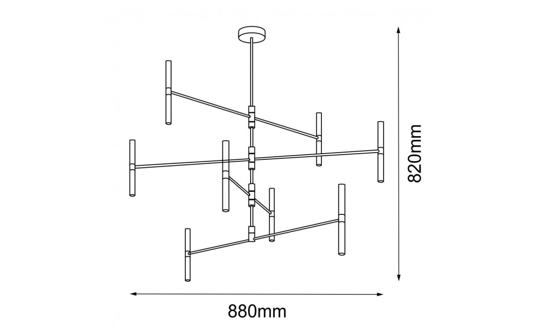 Amplex Lampa wisząca Livi 16 - Mosiądz polerowany (880 mm) 8392