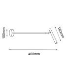 Cantilever wall lamps - Amplex Wall lamp Livo - Polished brass (180 mm) 8393 - product 2