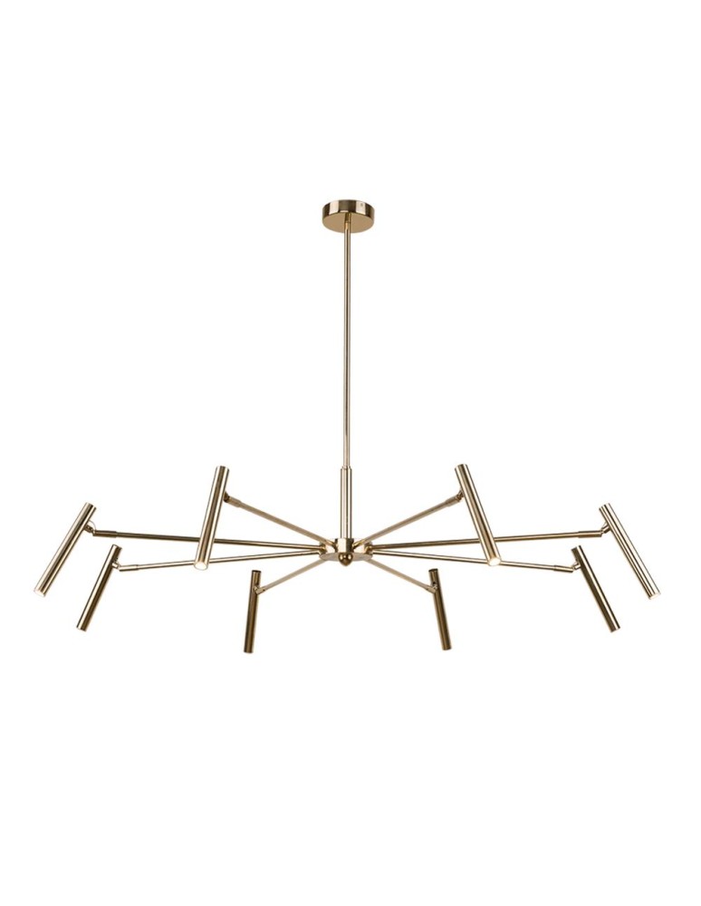 Modern pendant lamps - Amplex Pendant lamp Livo 8 - Polished brass (960 mm) 8394 - product kolory-swiatla.pl 1