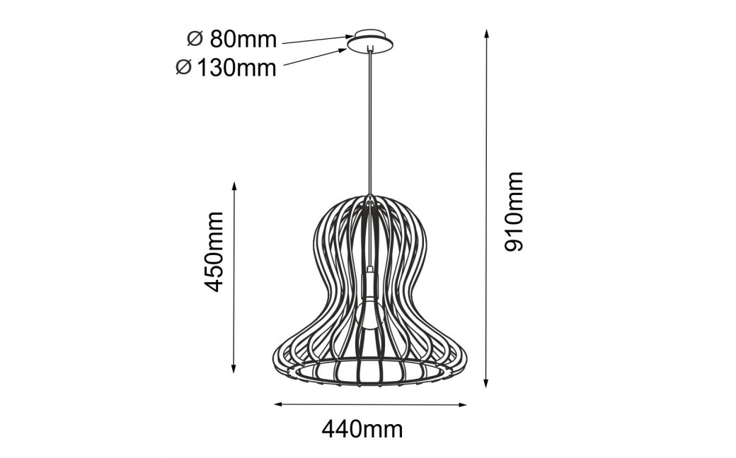 Amplex Lampa wisząca Octo - Naturalna sklejka (440 mm) 5017