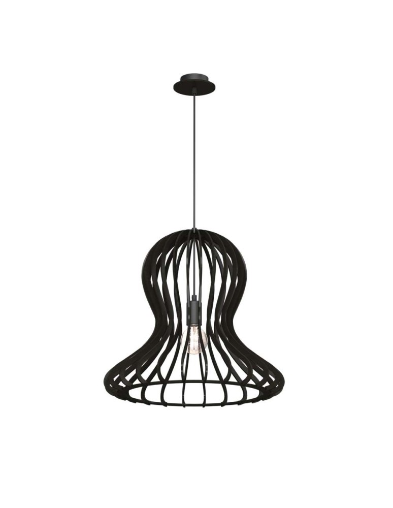 Pendant lamps - Amplex Octo pendant lamp - Black plywood (440 mm) 5020 - product kolory-swiatla.pl 1