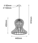 Pendant lamps - Amplex Octo pendant lamp - Black plywood (440 mm) 5020 - product 2