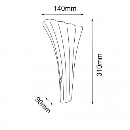 Amplex Kinkiet Petalo - Patyna mat-złoty (310 mm) 8795