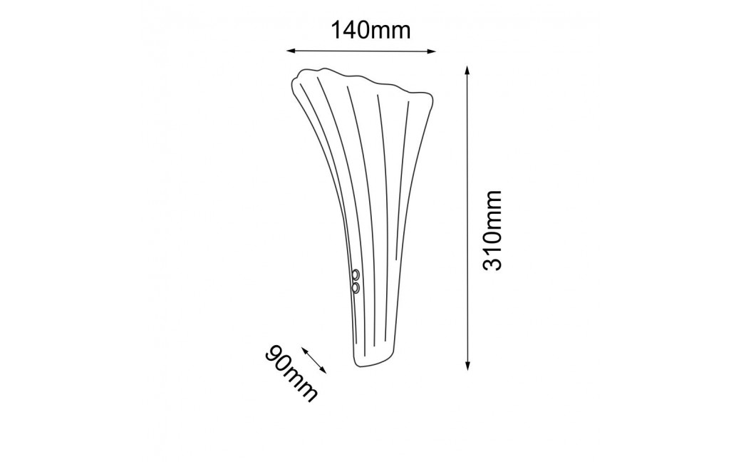 Amplex Kinkiet Petalo - Patyna mat-złoty (310 mm) 8795