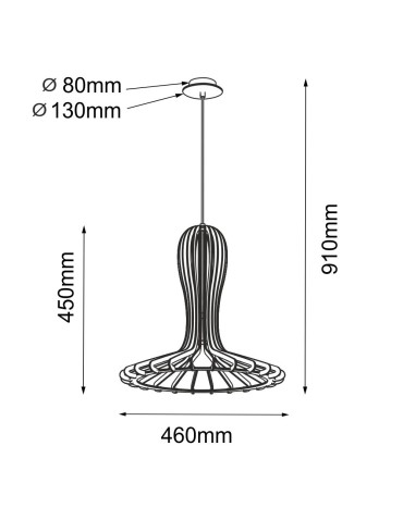 Amplex Rina Pendant Lamp - Natural Plywood (460 mm) 5018 - product 2