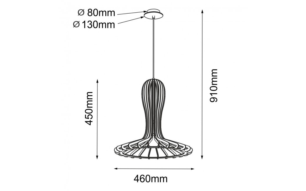 Amplex Lampa wisząca Rina - Naturalna sklejka (460 mm) 5018