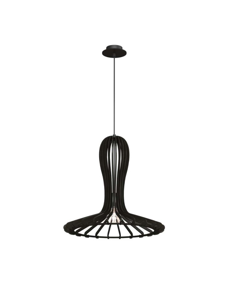 Pendant lamps - Amplex Rina pendant lamp - Black plywood (460 mm) 5021 - product kolory-swiatla.pl 1