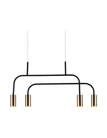 Amplex Pendant lamp Vai 4 - Polished brass-black (580 mm) 8839