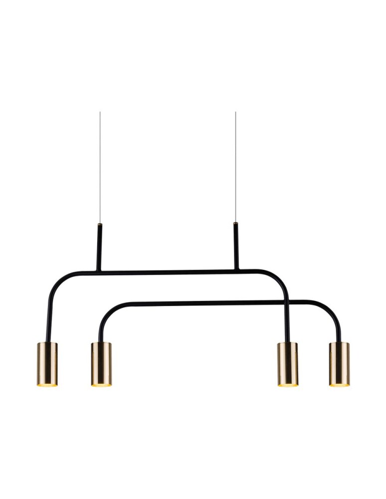 Pendant lamps - Amplex Pendant lamp Vai 4 - Polished brass-black (580 mm) 8839 - product kolory-swiatla.pl 1