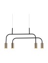 Amplex Pendant lamp Vai 4 - Polished brass-black (580 mm) 8839