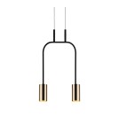 Pendant lamps - Amplex Vai 2 Short Pendant Lamp - Polished Brass-Black (305 mm) 8841 - product 1