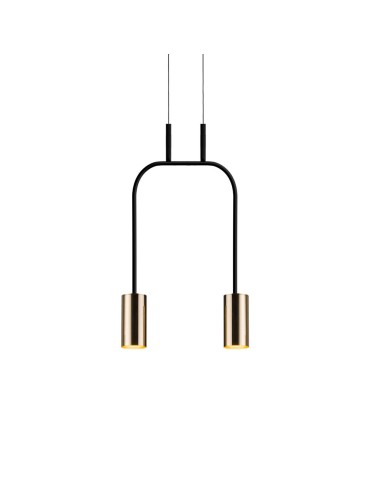Amplex Vai 2 Short Pendant Lamp - Polished Brass-Black (305 mm) 8841