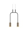 Amplex Vai 2 Short Pendant Lamp - Polished Brass-Black (305 mm) 8841