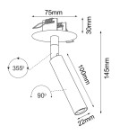 Recessed ceiling spotlights - Brosline Recessed Lamp Ace in 22 - Black 3250 - product 2