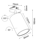 Recessed ceiling spotlights - Brosline Ace dif 80 recessed lamp - Black 3256 - product 2