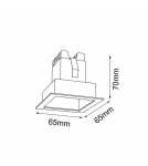 LED flush-mounted lamps - Brosline Recessed Lamp A - Glare in 1 - White 4000K 3041 - product 2