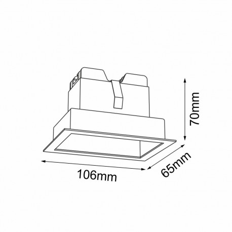 Brosline Lampa wpuszczana A - Glare in 2 - Czarna 4000K 3043