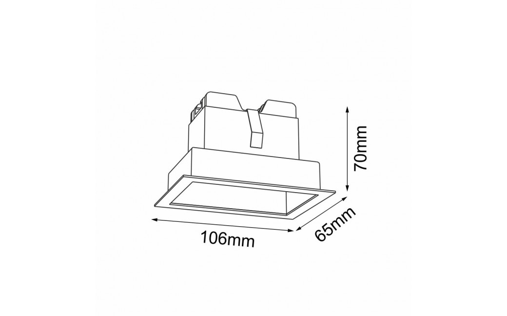 Brosline Lampa wpuszczana A - Glare in 2 - Czarna 4000K 3043