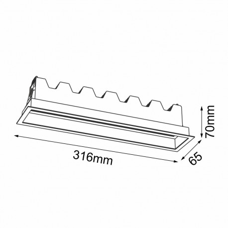 Brosline Lampa wpuszczana A - Glare in 10 - Biała 3000K 3052