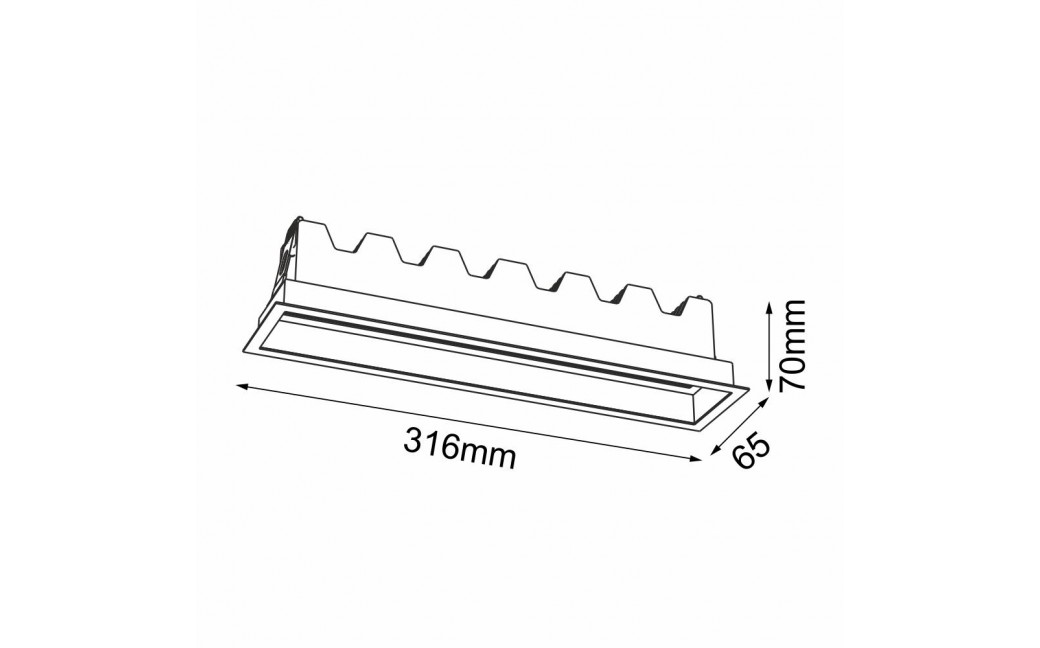 Brosline Lampa wpuszczana A - Glare in 10 - Biała 3000K 3052