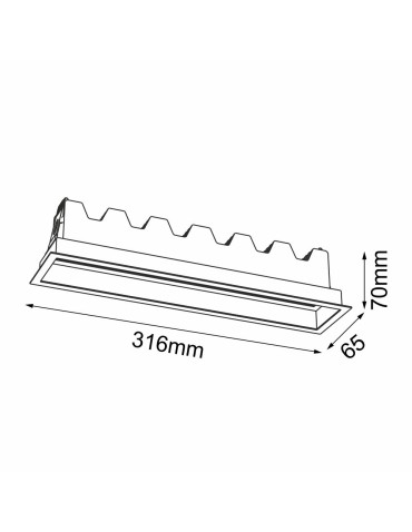 Brosline Recessed Lamp A - Glare in 10 - White 4000K 3053. - product 2
