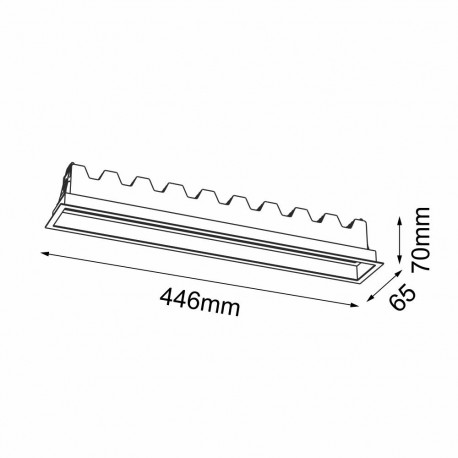 Brosline Lampa wpuszczana A - Glare in 15 - Biała 3000K 3056