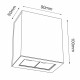 Brosline Plafon A - Glare 2 - Biały (100 mm) 4000K 1036