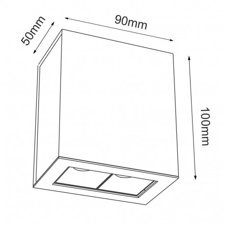 Brosline Plafon A - Glare 2 - Biały (100 mm) 4000K 1036