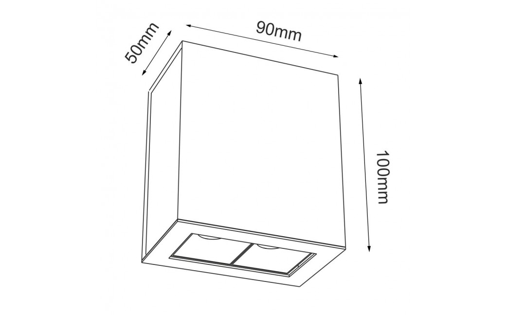 Brosline Plafon A - Glare 2 - Biały (100 mm) 4000K 1036