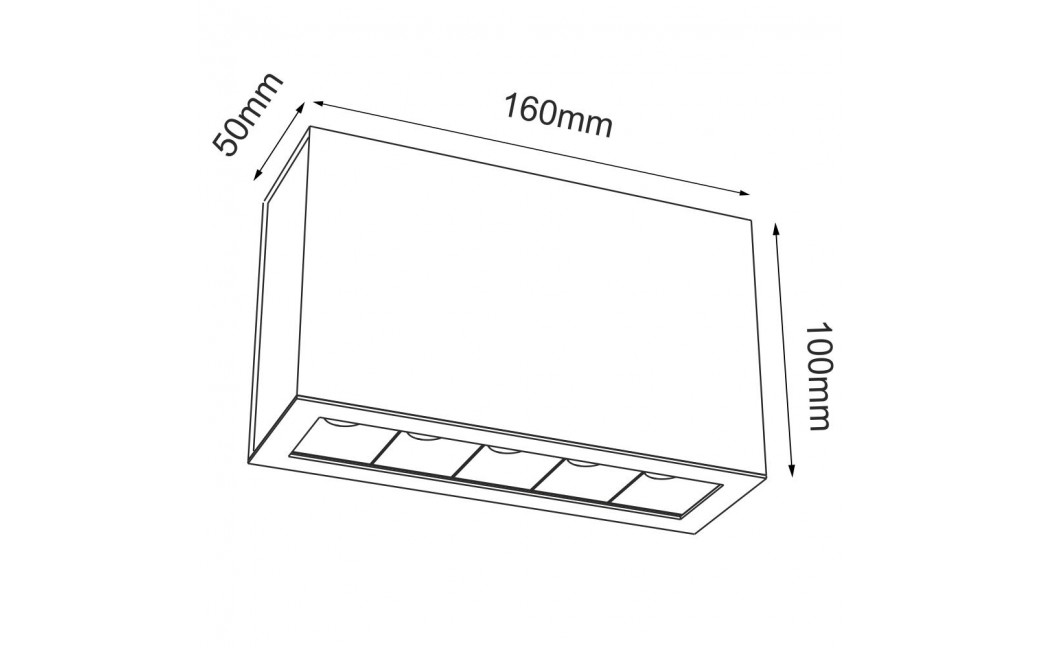 Brosline Plafon A - Glare 5 - Biały (100 mm) 3000K 1039