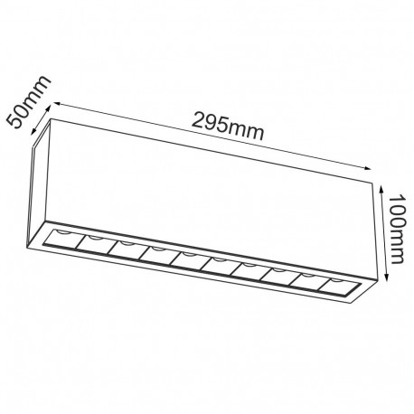 Brosline Plafon A - Glare 10 - Czarny (100 mm) 4000K 1042