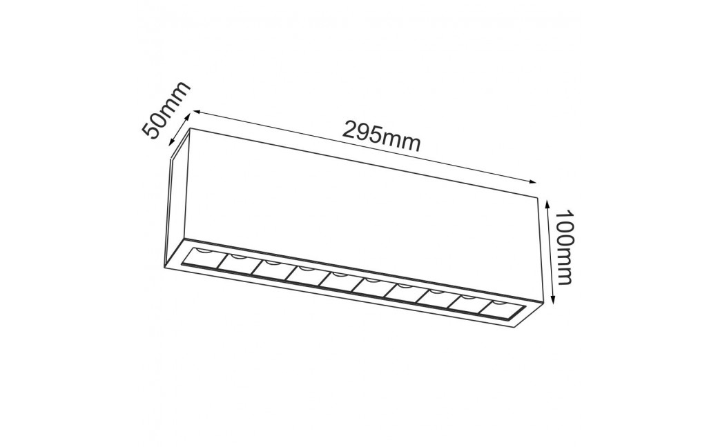 Brosline Plafon A - Glare 10 - Czarny (100 mm) 4000K 1042