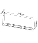LED ceiling luminaires - Brosline Plafond A - Glare 10 - White (100 mm) 4000K 1044 - product 2