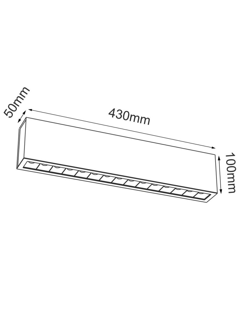 LED ceiling luminaires - Brosline Plafond A - Glare 15 - White (100 mm) 3000K 1047 - product kolory-swiatla.pl 2