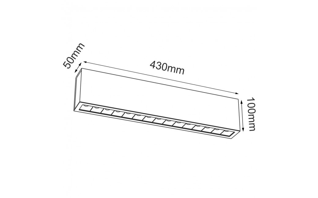 Brosline Plafon A - Glare 15 - Biały (100 mm) 3000K 1047