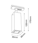 Lamps for 1 phase busbars - Brosline Spot A - Glare track 1 - Black - Rail 1F 230V 3000K 6314. - product 2