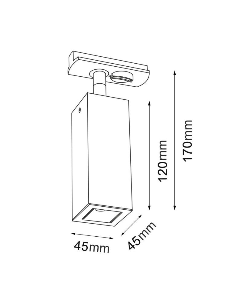 Lamps for 1 phase busbars - Brosline Spot A - Glare track 1 - Black - Rail 1F 230V 4000K 6315 - product kolory-swiatla.pl 2