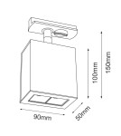 Lamps for 1 phase busbars - Brosline Spot A - Glare track 2 - Black - Rail 1F 230V 3000K 6318 - product 2
