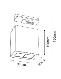Brosline Spot A - Glare track 2 - Czarny - Szynoprzewód 1F 230V 3000K 6318 - produkt 2