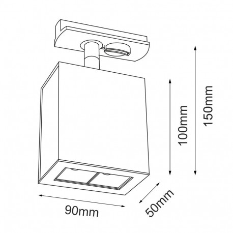 Brosline Spot A - Glare track 2 - Biały - Szynoprzewód 1F 230V 3000K 6320