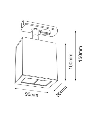 Brosline Spot A - Glare track 2 - Biały - Szynoprzewód 1F 230V 4000K 6321 - produkt 2