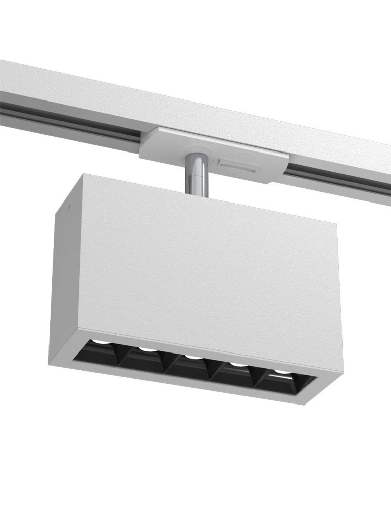 Lamps for 1 phase busbars - Brosline Spot A - Glare track 5 - White - Rail 1F 230V 3000K 6324 - product kolory-swiatla.pl 1